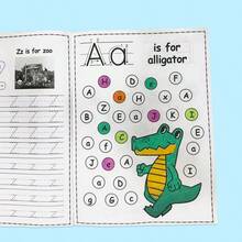 ABC 26 Letters Upper And Lower Case English Handwriting Practice Book Pen Control Training Letter Stickers - Yellow - View 6