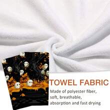 2/4/48pcs Halloween Series Glass Dome Elf Ghost Pattern Printed Kitchen Towels - Super Soft, Highly Absorbent Polyester Tablecloths And Hand Towels, Perfect For Holiday Decor, Kitchen Decor, Party Decor. - Multicolor - View 6