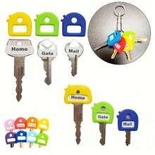 10pcs/Pack, Multiple Colors Available, With Labels, 2.8cm/1.1in Retractable Key Identifiers, Suitable For Most Keys, Soft Touch Key Covers, With Identification Labels, Easy To Identify Door Keys - Fashionable, Easy To Install, Includes Blank And Pre-Printed Labels - Multiple Styles - View 8