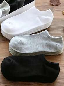 1/5/10/15/20/30 Pairs Men's Simple Solid Color Low-Cut Socks, Moisture-Wicking Breathable, Invisible Socks, Suitable For All Seasons - Multicolor - View 4