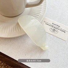 女款極簡純色香蕉髮夾，透明防滑直立式髮夾，實用馬尾夾，適合長髮、中長髮、短髮日常配戴 - 多款式 - 查看 7