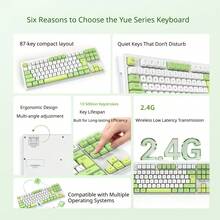 1件裝 Lenovo Yue 系列 X5K Pro 2.4G 無線鍵盤，輕薄便攜設計，靜音按鍵，適用商務辦公日常使用的無線小鍵盤 - 查看 3