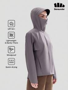 Beneunder Women's Windproof Quick-Dry Sun-Protective Jacket WS002 - Dusty Purple - View 1