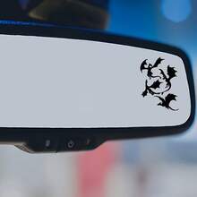 Car Interior Rearview Mirror Flying Dragon Stickers Car Rearview Mirror Decals - Suitable For Cars, Laptops, Trucks, Motorcycles, Computers, And Phones - Perfect Holiday Gifts - A - View 7