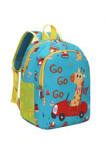 1PC Cartoon Dinosaur, Rabbit, Excavator Backpack, Suitable For Daily Outings, Travel, Can Easily Accommodate Daily Essentials, Versatile Item, Suitable For Various Styles And Occasions. - Multicolor - View 7