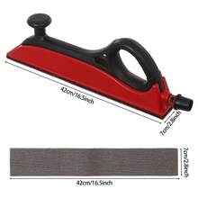 YUNRUX Hand Sander, Hand Sanding Block, Hand Sander With 5pcs Sandpaper - 黑色 - 查看 2