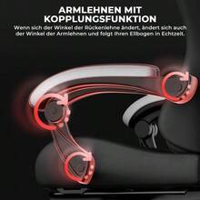 Ergonomic Gaming Chair With Lumbar Support And Headrest, Height-Adjustable Gamer Chair, PC Chair For Adults, Girls And Boys - 白色 - 查看 4
