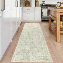 Modern Washable Solid Kitchen Printed Area Rug Easy To Clean Home Aesthetic Decor Carpet Stain Resistant Non Shedding Floorcover Low Pile Soft Entrance Runner Rug Non Slip Bordered Mat Throw Rug For Living Room Dinning Room Bathroom Bedroom Laundry - 淺綠色 - 查看 3