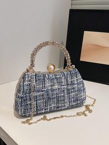 Fashion Party Handheld Evening Bag - Blue - View 3