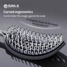 Sleek Black Detangling Comb-Instantly Clears Away Tangled Hair; Suitable For Wet Or Dry Use And Easy To Clean. - Multiple Styles - View 4