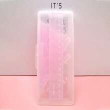1pc Pink Ruler Set, 4-Piece Set, Macaron Color Scheme, Math Drawing Ruler Set, Includes Straight Ruler, Triangle Ruler, Protractor, Clear And Precise Scale, Transparent Frosted Material, Outstanding Appearance, Comes With Portable Storage Box, Organized And Easy To Store, Smooth Edges, For Hands, Suitable For Student Geometry Drawing, Classroom Calculation, Durable And Not Easily Deformed, Daily Math Learning, Complete Drawing And Measuring Stationery Set, Back To School Recommendation, Christmas, Halloween, Thanksgiving Gift - A - View 10