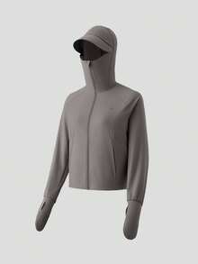 Beneunder Women's Full-Coverage Sun-Protective Jacket (Loose Fit) AL008 - Dark Grey - View 9