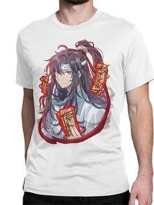 Local Warehouse Pure Cotton Unisex Y2K Streetwear Summer Grandmaster Of Demonic Cultivation Wei Wuxian T-Shirt, Cotton T-Shirt, Men's Sizes - White - View 1