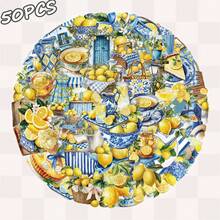 SCXXBSW 50 buah Stiker Lemon, Stiker Kartun Lucu untuk Keperluan DIY seperti Skateboard dan Ponsel - A - View 8