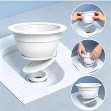 1pc/2pcs Large Bathroom Toilet Drain Deodorizer, Squat Toilet Spring-Loaded Sealing Plug, Anti-Odor Anti-Insect Anti-Rodent Drainage Plug, Silicone Sealing Ring, Universal For Home Toilet Drainage Pipe, Bathroom Sanitary Accessories - White - View 7