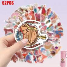 60pcs Human Anatomy Stickers Set, Vintage Graffiti Stickers, Suitable For Luggage, Guitar, Skateboard, Phone Case, School Supplies, Back To School Season - One Size - View 4