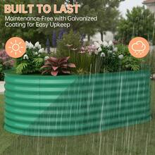 Jardinera elevada de acero galvanizado antióxido de instalación sencilla, versátil para todo tipo de cultivos de jardín doméstico - verde 180*90*60cm - Ver 7