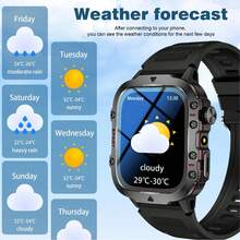 NcmRyu Jam Tangan Pintar Unisex, Penghitung Kalori, Senter, Berbagai Mode Olahraga, Notifikasi Pesan dan Pengingat Panggilan, Jam Tangan Pintar Multifungsi, Jam Tangan Pintar Gaya Olahraga yang Kompatibel dengan Android dan iOS - View 3