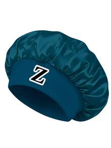 1PC Green Bonnet With 26 Letters Print, Wide Brim Sleep Cap For All Hairstyles, Soft Hair Care Shower Cap Multifunctional Hair Accessory. - Green SM06 1PC - View 13