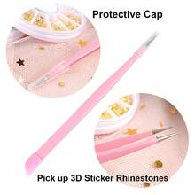 1pc/4pcs Double-Ended Nail Art Tweezers With Silicone Presser - Precise Rhinestone Application Tool, Durable And Easy-To-Use Odorless Nail Art Tool, Suitable For Nail Art Enthusiasts - Tweezers - View 9