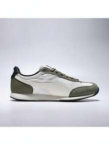 Unisex - Puma R78 II - Beige - Beige - Olive - Navy Blue Sepatu Kasual Olahraga Low-Top 40888803 - Olive Green - View 2