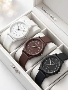 JasonRolls 5PCS Women's Wristwatches Vintage Classic Minimalist Round Dial Exquisite Digital Scale Elegant Women's Quartz Watch Suitable For Daily Casual Decoration, Holiday Parties, Valentine's Day, Anniversary, Wedding, Christmas And Other Occasions Also The Best Holiday Gift For Family And Friends Christmas Gift - Multicolor - View 14