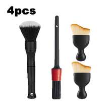 7/6/4/3pcs Soft Bristle Car Interior Cleaning Brush Set, Suitable For Interior/Exterior Cleaning, Wheels, Dashboard, Surfaces, Air Vents, Multi-Function Brushes, Suitable For Cars, Motorcycles - A - View 4