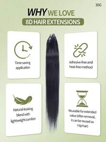 Ekstensi Rambut I Tip, Ekstensi Rambut Manusia Warna 1b Hitam Alami Lurus, Rambut Manusia Asli, Ekstensi Keratin I Tip, Ekstensi Rambut Manusia I Tip Tak Terlihat, Aksesoris Festival Konser, Perlengkapan Liburan Musim Panas - S1 - View 3