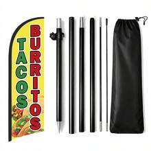 Commercial Mexican Feather Flag, 7.2ft Outdoor Tear-Resistant Polyester Advertising Arch Banner (Includes Flag Pole And Ground Stakes) - Suitable For Stores, Parties And Storefront Decoration - Mexico - View 3