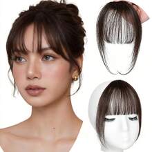 Real Human Hair Wispy French Bangs With Temples,Curved Fringe Hair Accessories,Clip In Air Bangs,Kawaii Hairpieces Quick Hair Change - Multicolor - View 25