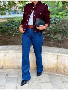 Women Jackets - Burgundy - View 7