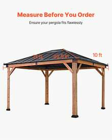 Winter Gazebo Cover Fits 10 X 12 Ft Hardtop Gazebos, All-Weather Gazebo Cover With Sidewalls & Mesh Windows, High-Density PE Material, Enclosed Storage Shelter Covers, Gazebos Not Included - 10 X 12 Ft - View 2