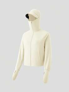 Beneunder Women's Full-Coverage Sun-Protective Jacket (Loose Fit) AL008 - Apricot - View 9