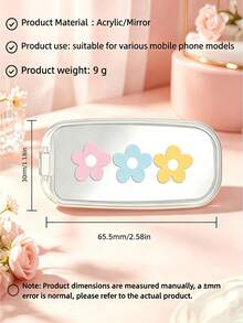 Dudukan Ponsel Transparan Kecil Motif Bunga, Dudukan Meja Universal Lipat dengan Perekat, Alas Meja Portabel Bebas Genggam untuk Menonton Film atau Bekerja di Kantor - Beraneka warna - View 9