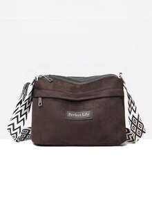 Dedoo Women's Soft Material Crossbody Bag, Middle-Aged Women's Shoulder Bag, Spring/Autumn New Design - Coffee - View 7