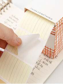 24-Pack Pull-Out Box Roll-Style Beige Self-Adhesive Sticky Notes Memo Pads, Suitable For Study And Office - A - View 1