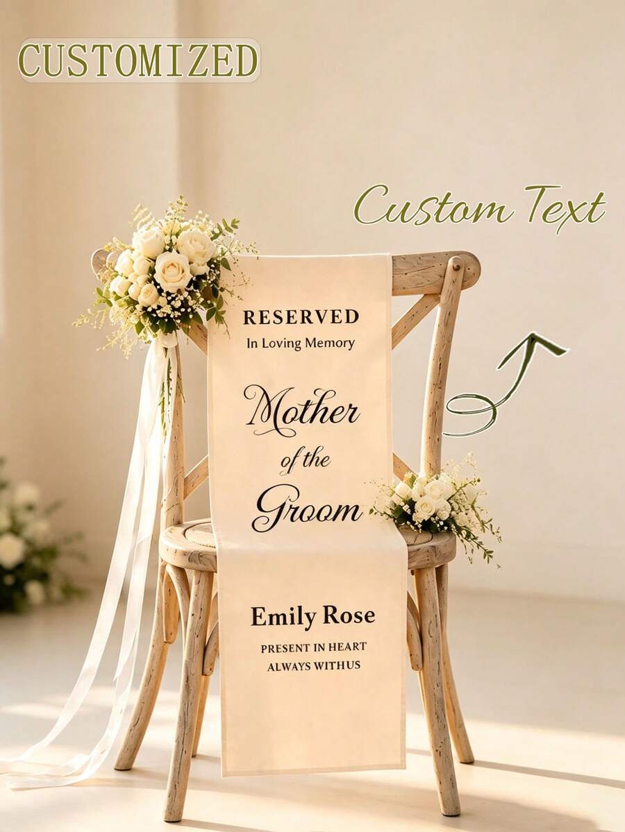 Custom Linen Wedding Table Runner With Personalized Last Name Sign, Wedding Sweetheart Table Decor Banner, Unique Wedding Reception Party Gift Tabletop Decoration - Multicolor - View 1