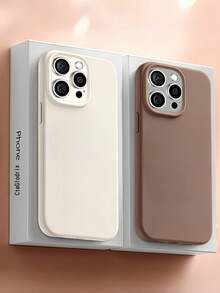 新款奢華防震軟米色手機殼，適用於 iPhone 18 Pro Max 17 Air 16 15 Pro 14 Plus 13 12 11 17 Pro Max XR XS Max X/XS 7/8 Plus 7/8，防摔光滑，耐衝擊設計，時尚極簡，親膚材質 - 天藍色 - 查看 6
