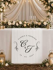 Customized Wedding Table Runner, Suitable For Wedding & Anniversary Decor, Elegant Table Centerpiece, Rectangular Runner For, Party, Dinner Display - Multicolor - View 8