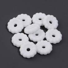 10pcs/Pack 12mm Round Striped Loose Beads, Morandi Multicolor Matte Frosted Silicone Flower Spacer Beads, Macaron Dopamine Style, DIY Bracelet Phone Charm Handmade Craft Accessories Materials - Round Striped Beads - View 13