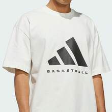 Adidas T-Shirt Unisex Fashion Minimalist All-Match Versatile Pure Cotton Comfortable Sports Short Sleeve - White - View 4