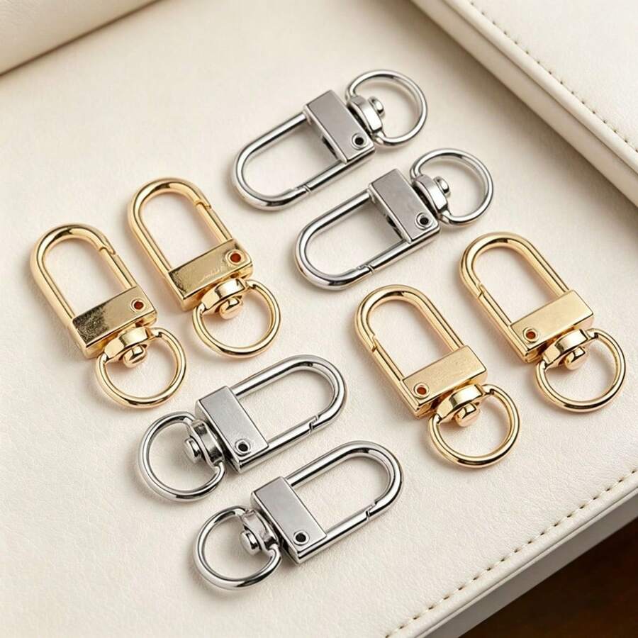 25/50pcs Multi-Color Rotating Door Keychains, Metal Clasps, Suitable For Jewelry Accessories And DIY Keychain Jewelry Making - Keychain - View 1