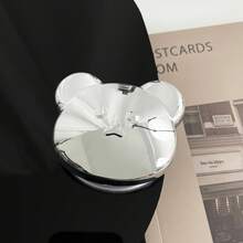 Dudukan Ponsel Magnetik Berbentuk 3D Warna Perak Metalik, Bentuk Cakar Kucing, Bunga, Apel, Persegi, Dapat Ditarik, Kompatibel dengan MagSafe - MultiWarna - View 11