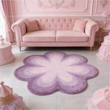 1pc Purple Gradient Floral Rug, Home Decor Carpet, Bedroom Decoration, Small Rug, Creative Fashion Carpet, Living Room Rug, Living Room Small Rug, Bedroom Carpet, Outdoor Rug, Washable Carpet - Multicolor - View 1