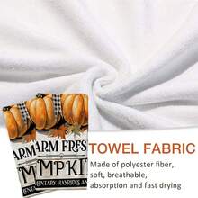 2/4/48pcs Autumn Series Farm Fresh Pumpkin Minimalist Text Pattern Printed Kitchen Towels - Super Soft, Highly Absorbent Polyester Dish Cloths And Hand Towels, Perfect For Holiday Decor, Kitchen Decor, Party Decor - Multicolor - View 6