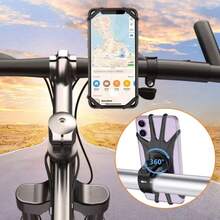 Dudukan Ponsel Silikon Portabel untuk Sepeda/Motor yang Dapat Berputar 360°, Aksesori Sepeda Motor Penggerak Langsung - Grey - View 4