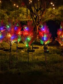 Solar Powered Pine Tree LED Light, Realistic Garden Decoration, Semi-Buried Lawn Light With Switch Control, Perfect For Decorating Garden, Pathway, Patio, Porch And Lawn, Also Great For Halloween And Christmas Holiday Decoration - Pine Tree Ground Stake Light - View 5
