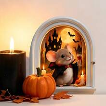 1/5pcs Halloween Cute Mouse Hole Wall Sticker, Cute Animal Pattern, Waterproof PVC Self-Adhesive, Suitable For Living Room - Bedroom - Kitchen - Entrance - Wall Corner Decoration, Halloween Decoration - Mouse Hole Sticker - View 10