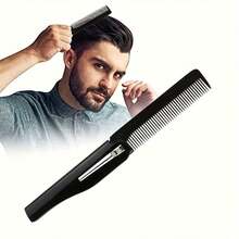 1pc/1set Fine Tooth Comb, Stainless Steel Handle, Foldable Comb, Portable Detangling Comb, Suitable For All Hair Types - Multiple Styles - View 3