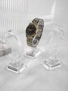 2pcs Transparent Watch Display Stand, Plastic Bracelet Jewelry Display Rack, C-Shaped Watch And Bracelet Storage Display Stand - Multicolor - View 11